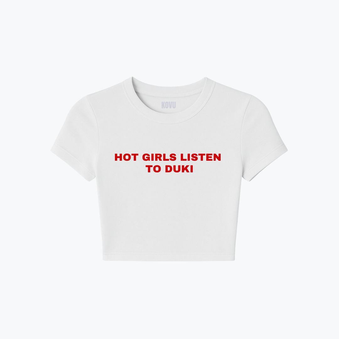 BABY TEE | Duki - Hot girls white