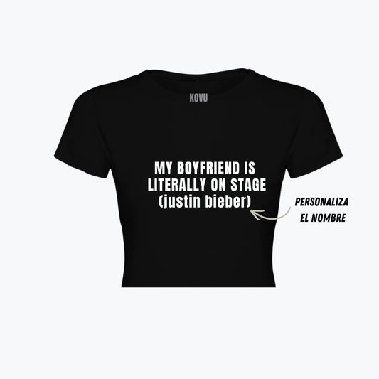 BABY TEE | Personalizado - my boyfriend is literally