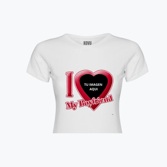 BABY TEE | Personalizado - I love my boyfriend wh