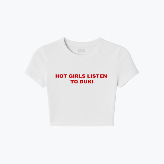 BABY TEE | Duki - Hot girls white